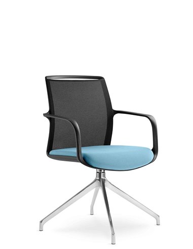 Кресло LD SEATING LEAF 505 F70-N6, для посетителей, на алюминиевой крестовине