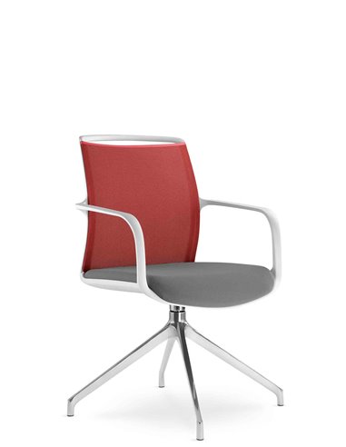 Кресло LD SEATING LEAF 506 F70-N6, для посетителей, на алюминиевой крестовине