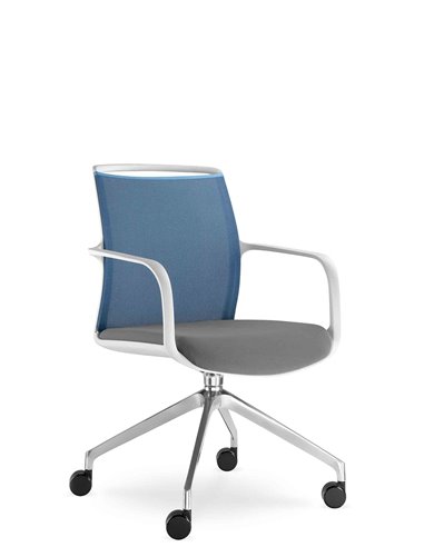 Кресло LD SEATING LEAF 506 F75-N6, на алюминиевой крестовине, на колесах