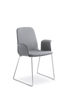Кресло LD SEATING SUNRISE 152-Q, BR для посетителей, на полозьях