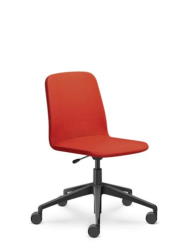 Крісло LD SEATING SUNRISE 152, F80 для відвідувачів, на алюмінієвій хрестовині, на колесах
