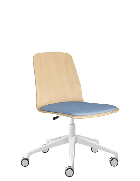 Крісло LD SEATING SUNRISE 151, F80 для відвідувачів, на алюмінієвій хрестовині, на колесах