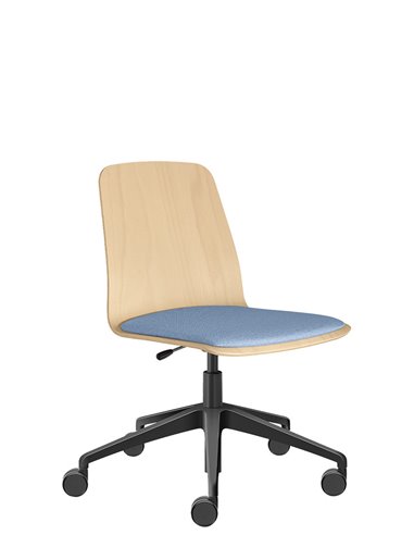 Крісло LD SEATING SUNRISE 151, F80 для відвідувачів, на алюмінієвій хрестовині, на колесах