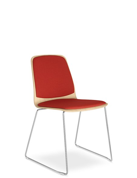 Кресло LD SEATING SUNRISE 150-Q-N4, для посетителей, на полозьях
