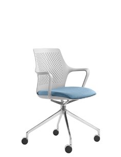 Кресло LD SEATING TARA 105-F75-N6 для посетителей, на алюминиевой крестовине, на колесах