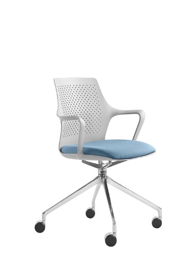 Кресло LD SEATING TARA 105-F75-N6 для посетителей, на алюминиевой крестовине, на колесах