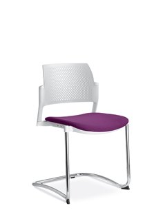Кресло LD SEATING DREAM+ 101WH-Z для посетителей, на полозьях