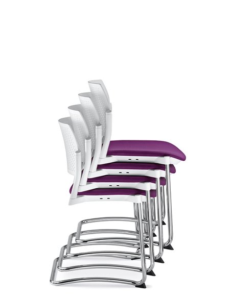 Кресло LD SEATING DREAM+ 101WH-Z для посетителей, на полозьях