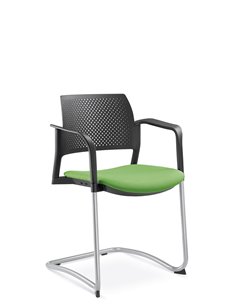 Кресло LD SEATING DREAM+ 101BL-Z, BR для посетителей, на полозьях