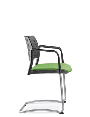 Кресло LD SEATING DREAM+ 101BL-Z, BR для посетителей, на полозьях