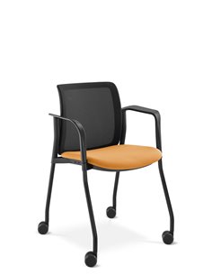 Кресло LD SEATING DREAM+ 512BL, BR для посетителей, на колесах