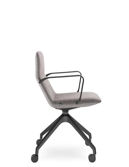 Конференц-кресло LD SEATING FLEXI LIGHT CHL, BR, F95-BL, на колесах