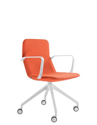 Конференц-кресло LD SEATING FLEXI LIGHT CHL, BR, F95-WH, на колесах