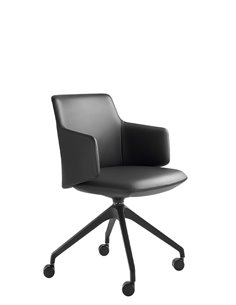 Конференц-кресло LD SEATING MELODY MEETING 360, F95-BL на колесах