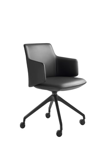 Конференц-кресло LD SEATING MELODY MEETING 360, F95-BL на колесах