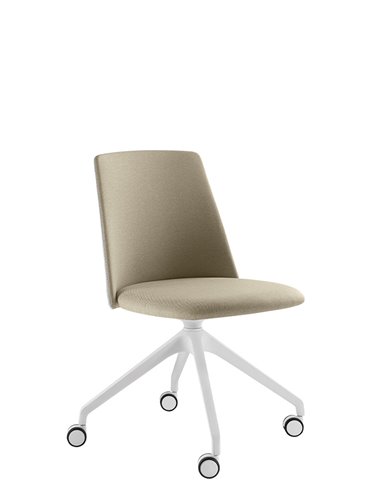 Кресло LD SEATING MELODY CHAIR 361, F95-WH для посетителей, на колесах