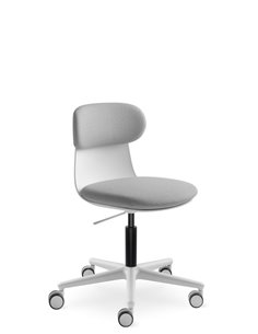 Кресло LD SEATING ZOE 220-WH для посетителей, на колесах