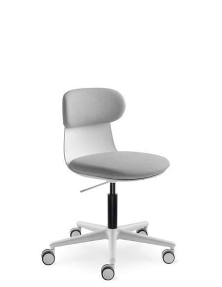 Кресло LD SEATING ZOE 220-WH для посетителей, на колесах