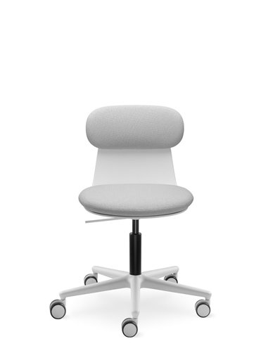 Кресло LD SEATING ZOE 220-WH для посетителей, на колесах