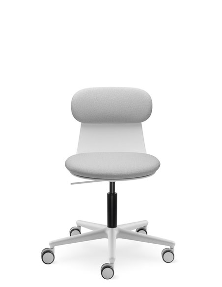 Кресло LD SEATING ZOE 220-WH для посетителей, на колесах