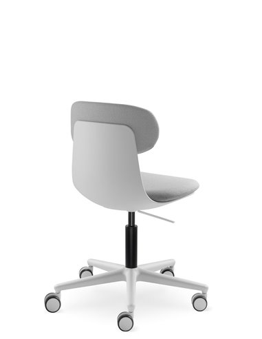 Кресло LD SEATING ZOE 220-WH для посетителей, на колесах