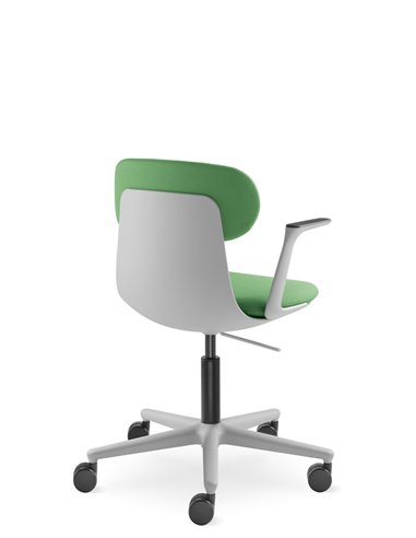 Кресло LD SEATING ZOE 220-GR, BR для посетителей, на колесах