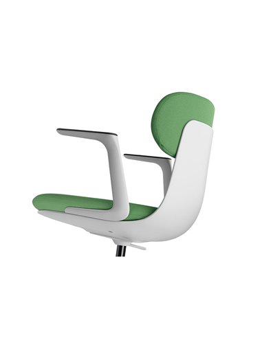 Кресло LD SEATING ZOE 220-GR, BR для посетителей, на колесах