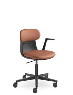 Кресло LD SEATING ZOE 220-BL, BR для посетителей, на колесах