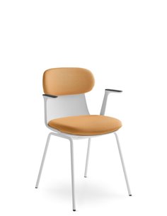 Кресло LD SEATING ZOE 221-WH-N0, BR для посетителей, на ножках