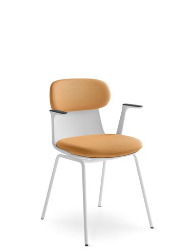 Кресло LD SEATING ZOE 221-WH-N0, BR для посетителей, на ножках