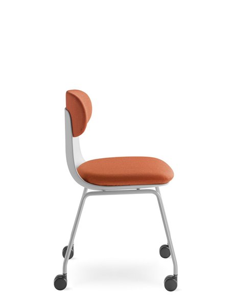 Кресло LD SEATING ZOE 222-GR-N2 для посетителей, на колесах