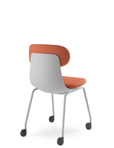 Кресло LD SEATING ZOE 222-GR-N2 для посетителей, на колесах