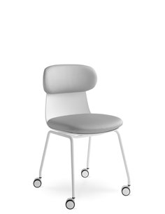Кресло LD SEATING ZOE 222-WH-N0 для посетителей, на колесах