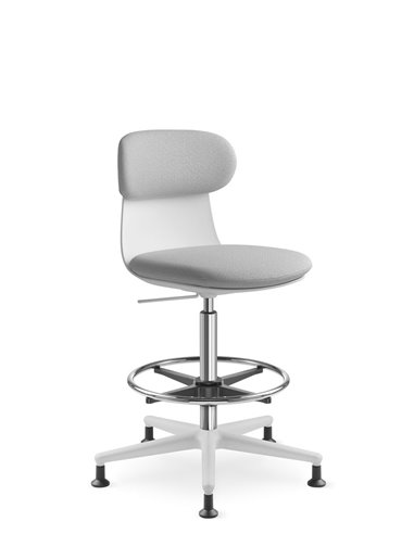 Кресло LD SEATING ZOE 223-WH, поворотное, с высоким газлифтом