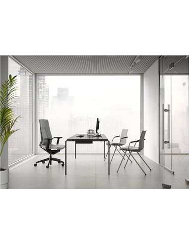 Кресло LD SEATING FOLLOWME 451-SYQ-N1, эргономичное с гибкой спинкой
