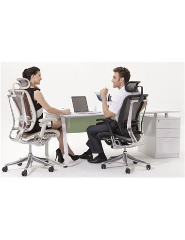Кресло EXPERT SPRING (HSPM01-G) для руководителя, эргономичное, цвет серый