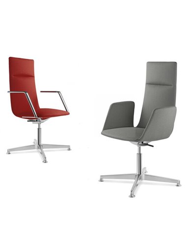 Кресло LD SEATING HARMONY MODERN 885, F34-N6 кожаное, со средней спинкой
