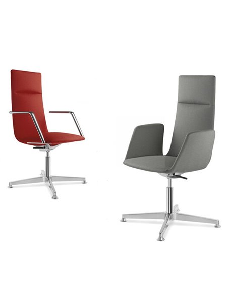 Кресло LD SEATING HARMONY MODERN 885, F34-N6 кожаное, со средней спинкой