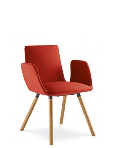 Конференц-кресло LD SEATING HARMONY MODERN 870-D, на деревянных ножках