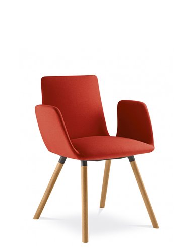 Конференц-кресло LD SEATING HARMONY MODERN 870-D, на деревянных ножках