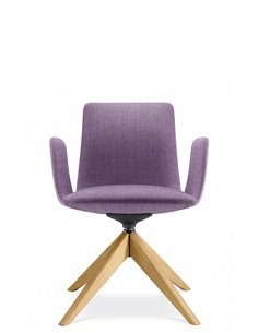Конференц-кресло LD SEATING HARMONY MODERN 870, FW на деревянных ножках 2