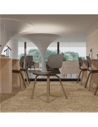 Кресло KLOBER COMEET WOOD COM 66 для посетителей, с деревянными ножками