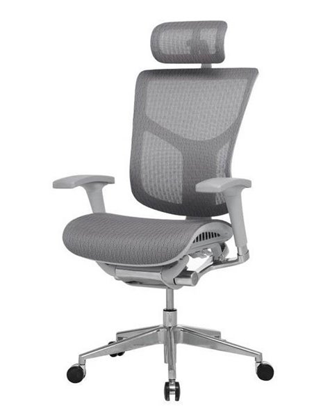 Кресло Expert Star (HSTM01-G) для руководителя, эргономичное, цвет серый