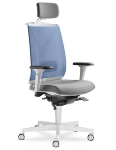 Кресло LD SEATING LEAF 504-SYS, HO эргономичное, белый корпус