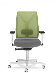 Кресло LD SEATING LEAF 504-SYA эргономичное, белый корпус 2