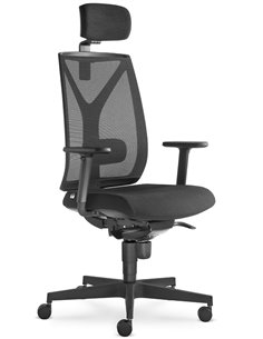 Кресло LD SEATING LEAF 503-SY, HO эргономичное, черный корпус