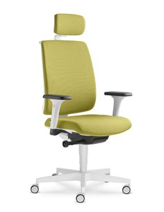 Кресло LD SEATING LEAF 501-SYA, HO эргономичное, белый корпус