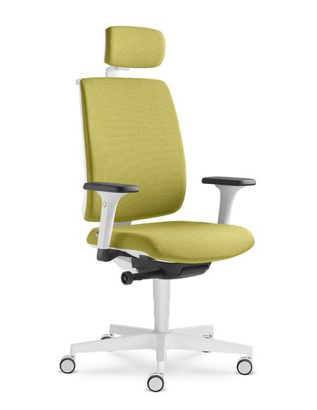 Кресло LD SEATING LEAF 501-SYA, HO эргономичное, белый корпус