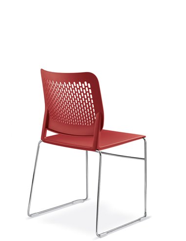 Кресло LD SEATING TIME 160-Q-N4 для посетителей, на полозьях