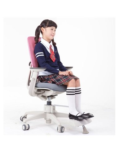 Крісло DUOREST DuoFlex Junior Combi підліткове, ортопедичне, колір рожевий / сірий